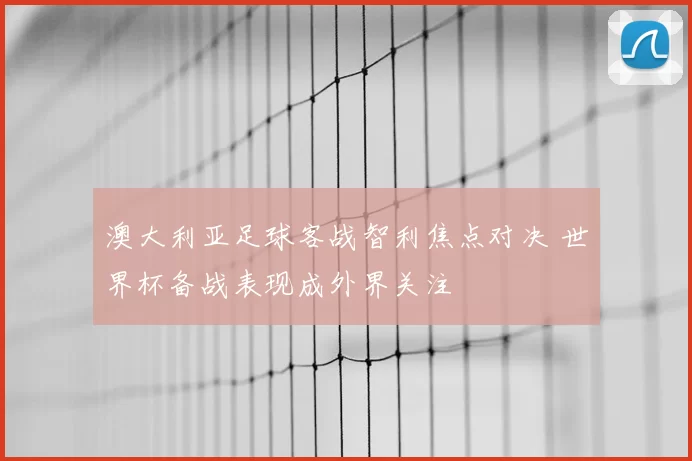 澳大利亚足球客战智利焦点对决 世界杯备战表现成外界关注